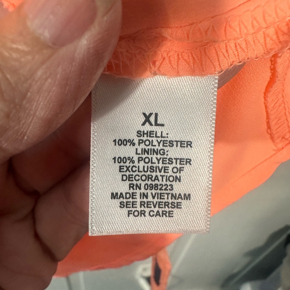 Magellan Orange Short Sleeve Button Down Womens Top Size XL EUC - Picture 7 of 8